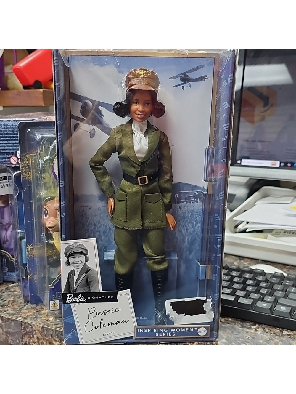 Barbie BESSIE COLEMAN 12ā Signature Aviator Doll - Inspiring Women Series - NEW
